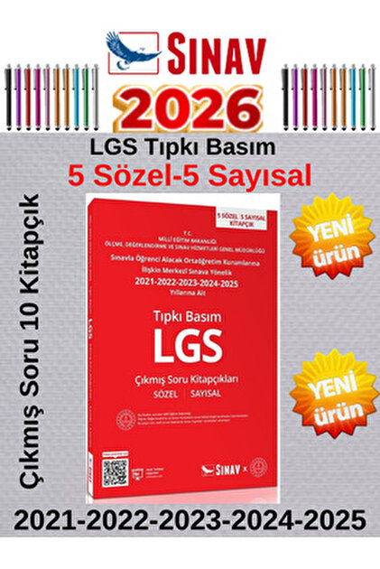 Ens Yayıncılık Sınav Son 5 yıl LGS Tıpkı Basım 20-21-22-23-24-25