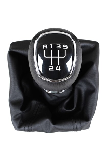 Manetă schimbător de viteze cu cadru pentru Skoda Octavia III, 2012, negru, 12mm