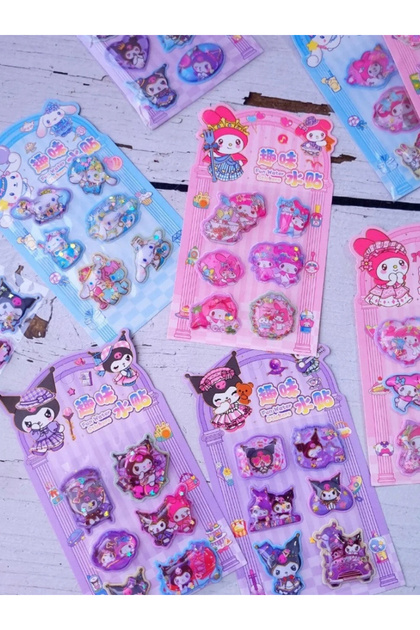 ÖZ OFİS Kuromi My Melody Cinnamoroll Sanrio 3D Sulu Kabartmalı