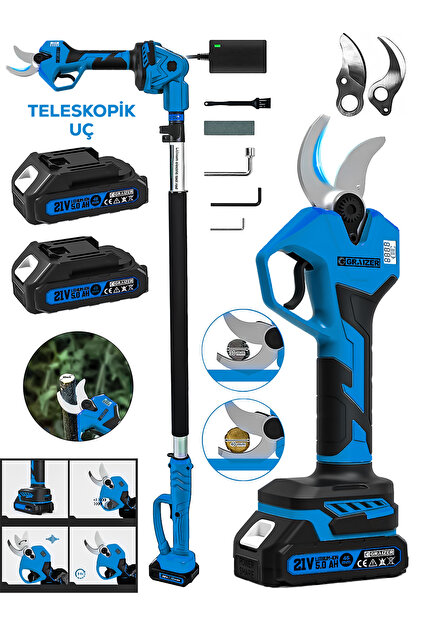 Graizer 52-M Brushless Motor Teleskop Akülü Bağ Dal Ağaç Kesme