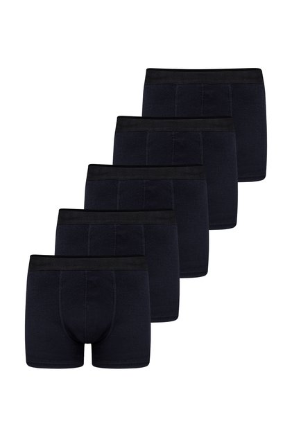 Boxeri din bumbac bleumarin, 5 piese, cu lycra