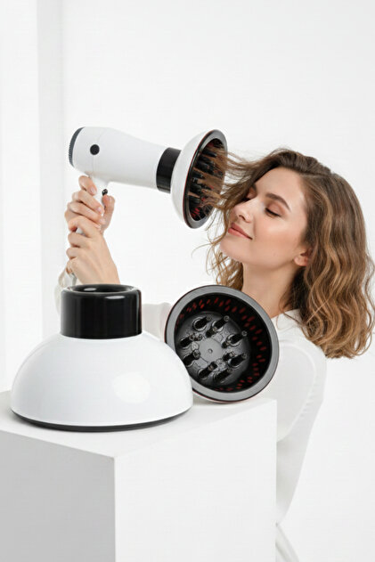 KEYARTZ SHINY BLOW DRYER ホワイト Transformacion Diffuser Vigo Head for Blow Dryer - Hair Dryer Head