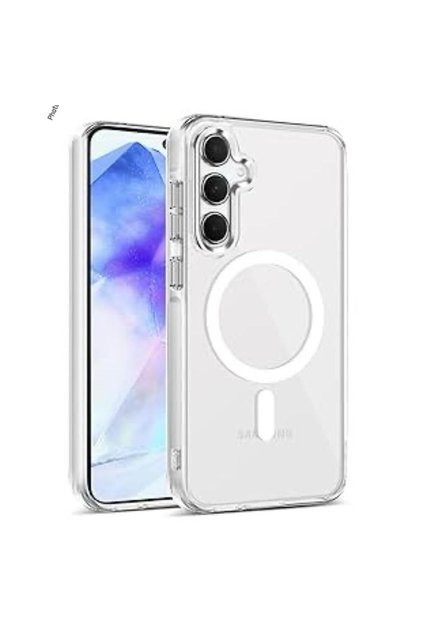 Samsung Galaxy A54 Kılıf Magsafe Uyumlu Manyetik Şeffaf Silikon Kapak
