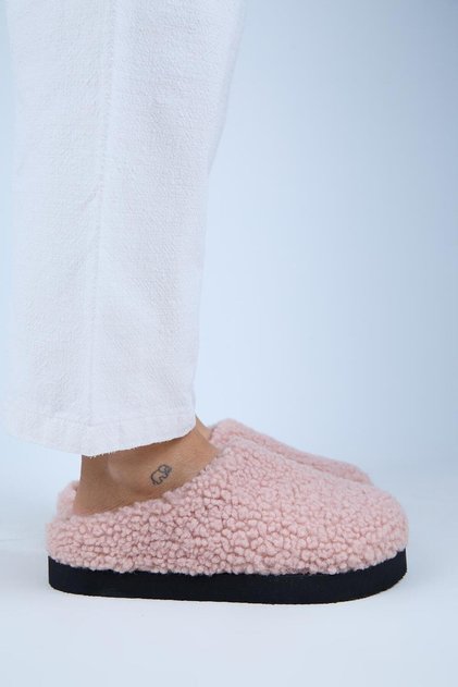 (Orlina) Women's Tedy Sabo Platform Powder Slippers