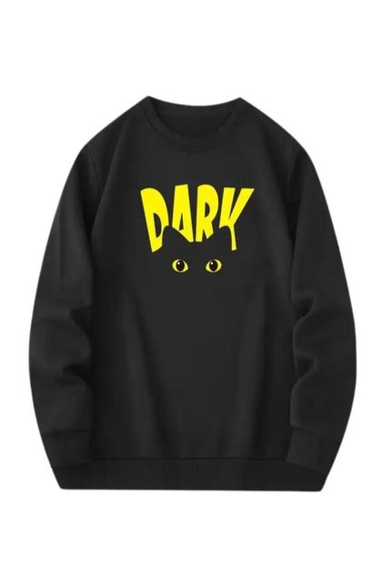 Unisex Design Cat Printed Sweatshirt