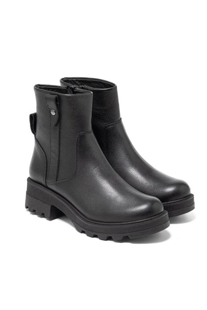 Castle 212581 Women's Genuine Leather Zippered Boots Warm Lining Boots