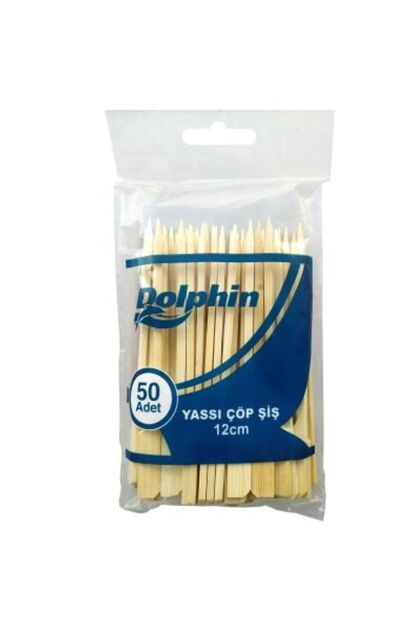 Yassı Bambu Çöp Şiş 12 cm 50 li Paket Kanepe Kürdanı