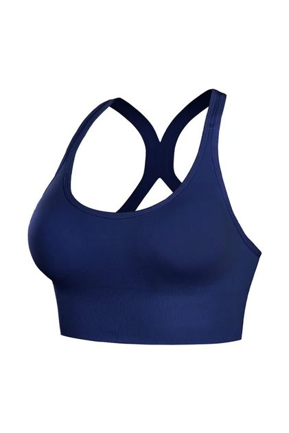 Sports Bra Criss-Cross Back Adjustable Band Quick Dry High Impact for Yoga Gym Workout Fitness