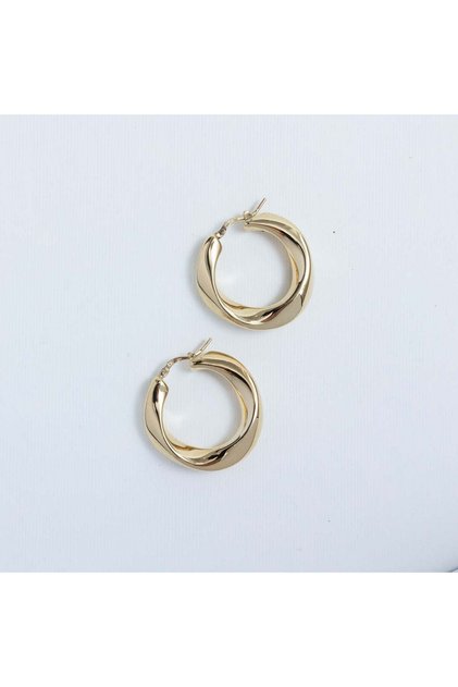 Cercei argint Swirl Hoops