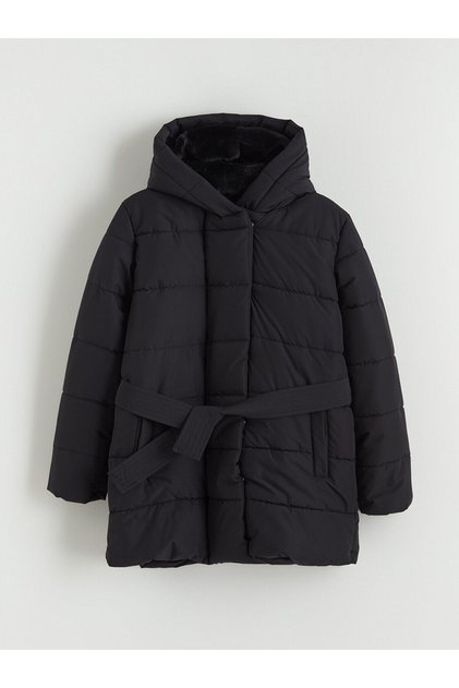 Two Mt Shop Quality Lcw Kids Black Hooded Girls' Puffer Coat