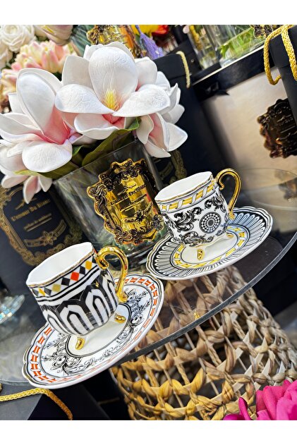 Esterhomedecor 2 Personality Pedestal Porcelain Coffee Cup