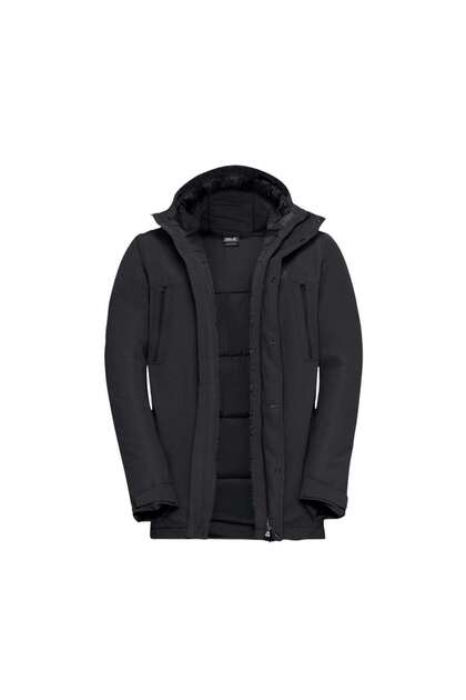 Jack Wolfskin Glacier Shield Erkek Siyah Outdoor Ceketi ERKEK