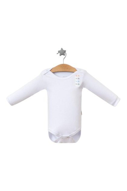 Baby & Kids 100% Cotton Plain Long Sleeve Snap Fastener Bodysuit & Jumpsuit Bbyt.Cntz.7081
