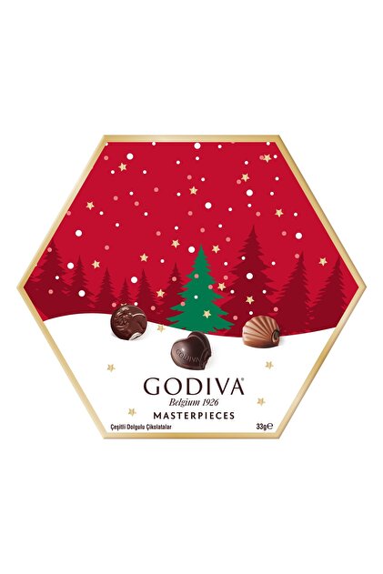 Godiva MASTERPIECE 2025 Yeni Yıl Özel Altıgen Kutu - Ornament