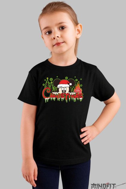 Tricou De Craciun Copii Sarbatoare Magica Cu Urechi Vesele Fata