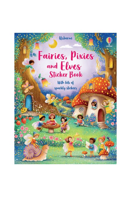 Βιβλίο με αυτοκόλλητα, FAIRIES, PIXIES AND ELVES STICKER BOOK , Usborne , +3 ετών