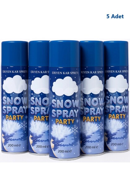 5'li Kar Spreyi 200ml Büyük Boy - Düğün, Kına, Parti, Bekarlığa Veda