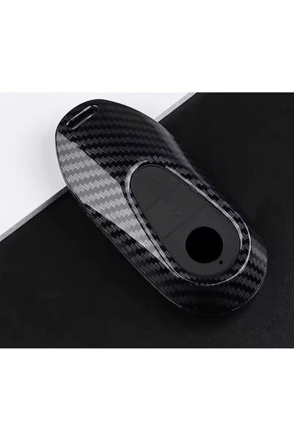 Carbon Keychain Key Case Keychain Compatible for Mercedes New Remote