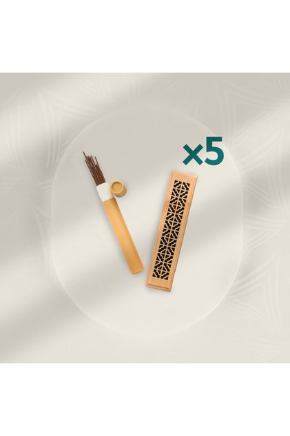 5 مباخر ذكية مع 150 عود كمبودي فاخر – باقة توفير مميزة