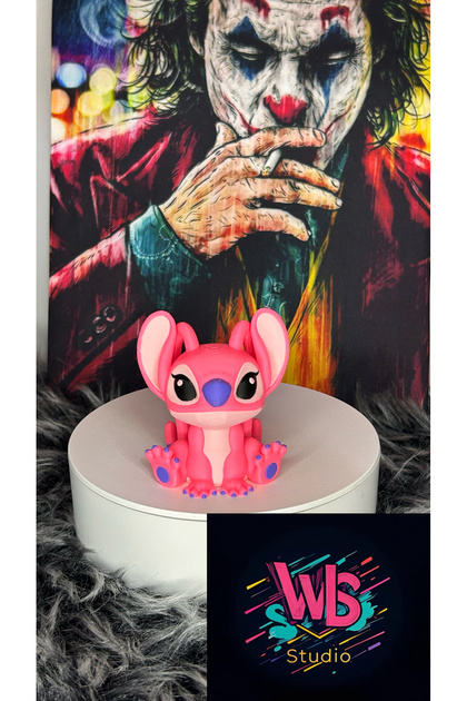 WLS studio Angel Stitch (624) Figürü | Pembe Stitch Koleksiyonluk