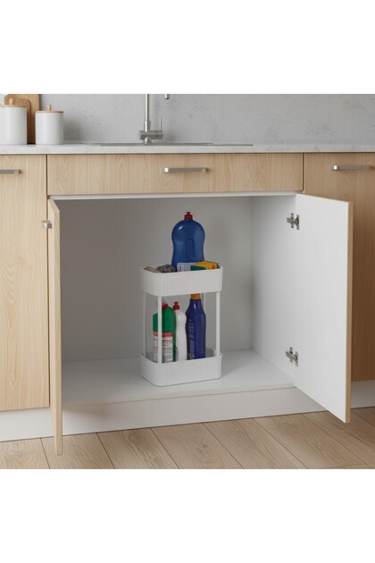 Elite - 2-Tier Multi-Purpose Practical Kitchen and Bathroom Organizer (Without Wheels)