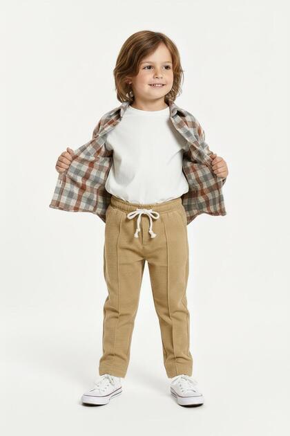 3-Piece Set with Checkered Shirt