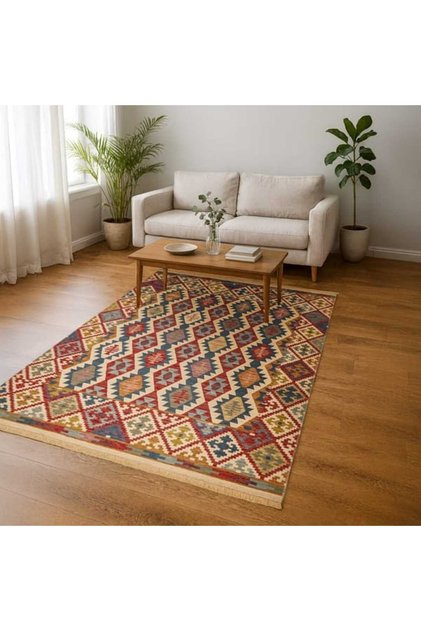 Soft Talu Halı - Renkli - 120x180 cm
