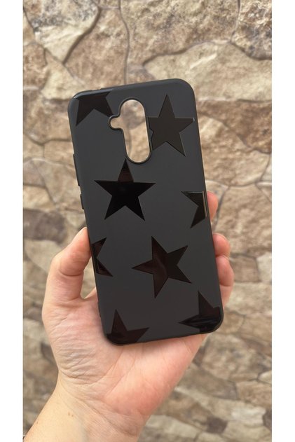 Huawei Mate 20 Lite Compatible Star Patterned Silicone Shock-Absorbing Classic Protective Rubber Case 277