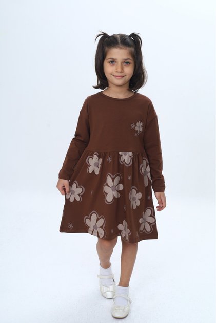 Girl's Floral Printed Dress