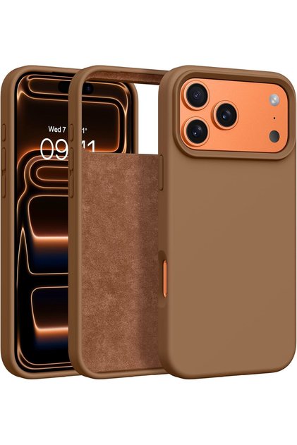 iPhone 17 Pro/18 Pro Case with Velvet Inside Screen and Camera Raised Launch Silicone Protective Cover