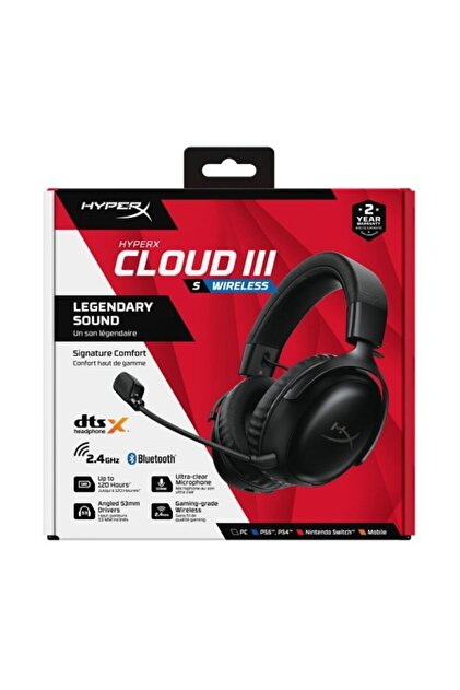 HyperX Cloud III S 2.4 Ghz Wireless + Bluetooth Dts X Oyuncu