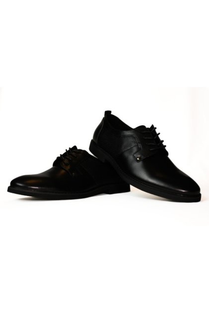 Pantofi bărbătești, piele naturală, Otter, negru - 08 A