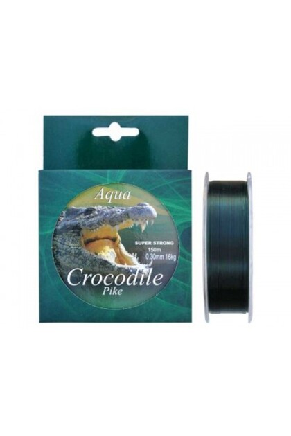 Fir de nailon/monofilament Aqua Crocodile Pike 150 m, verde închis 0,25 mm