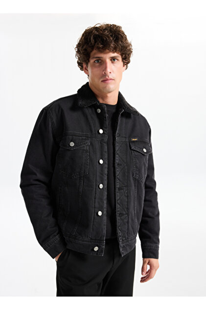 Wrangler Siyah Erkek Denim Ceket W45D4365818 Siyah Denim Ceket