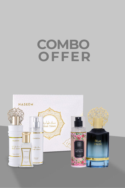 Special Combo(Musk Tahara Gft set - 3pcs, Blue Musk- 55ml, Musk Tahara Mist Pink-100ml) |Pack of 3|