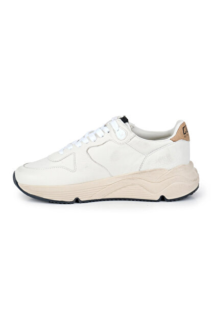 Golden Goose Running Sole Kadın Sneaker Beyaz Altın - Fiyatı
