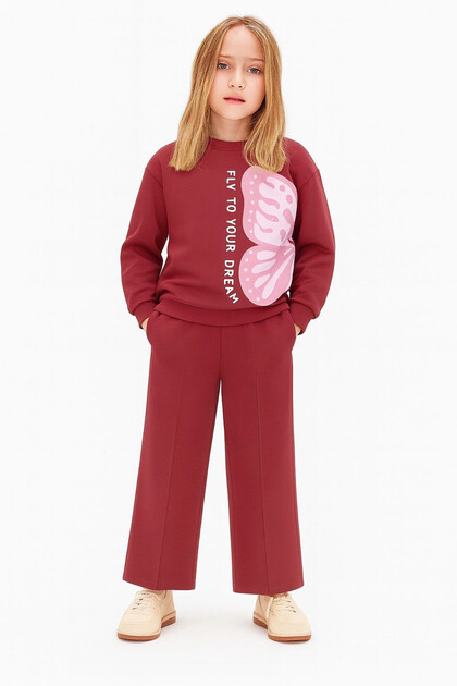Fly to Kelebek Printed Girl's Suit 20464