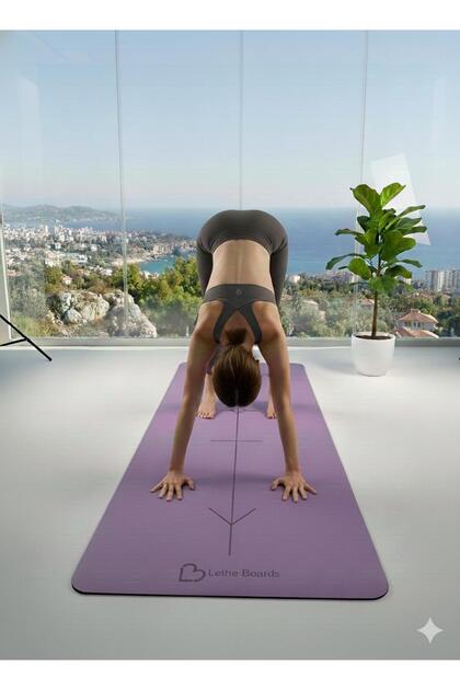 lethe boards Doğal Kauçuk PU+ Rubber Kaydırmaz Yoga Matı 5 mm