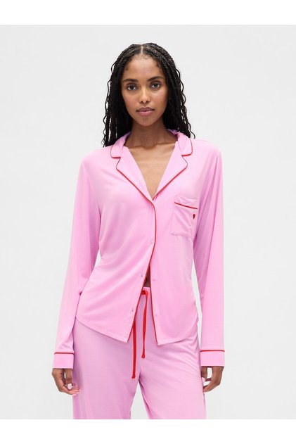 Kadın Pembe Modal Pijama Üstü