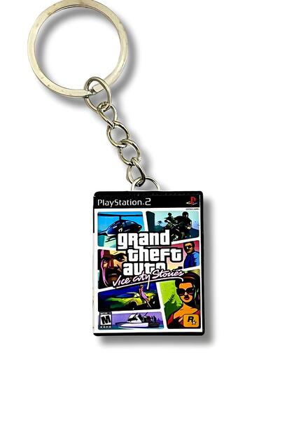 Gta Vice City Stories Ps2 Retro Miniature Game Box Keychain