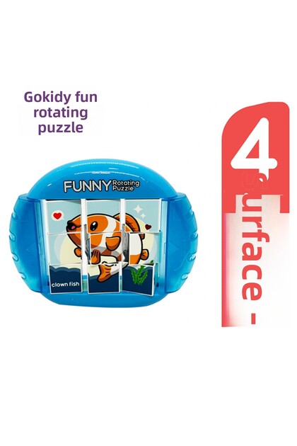Fun Educational Rotating Puzzle with 4 Different Patterns