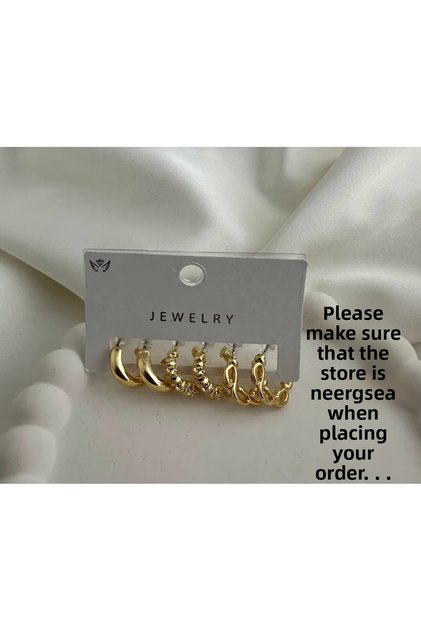 Women's Steel 6 Piece Earring Set