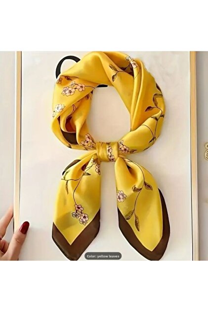 Yellow Leaves, Sun Protection, Windproof, Double Side Printed, Shawl, Scarf, Scarf 70X70
