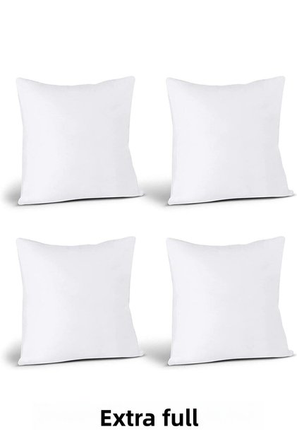 Set de 4 perne decorative, pernă interioară pătrată, voluminoasă, 45x45, 350 gr, din fibră antialergică, pentru canapea