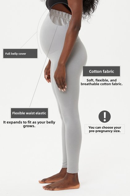 Cotton Elastane Long Women's Maternity Leggings 2023 (TO ANKLE)