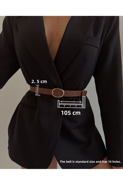 Women's Trouser Belt, Jacket Belt, Dress Belt, Shirt Belt with Oval Buckle