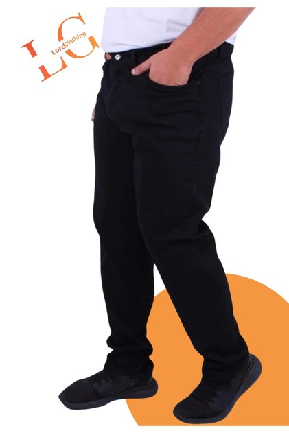 Men's Denim Pants, Black with Green Detail, Zippered Leg, High Waist