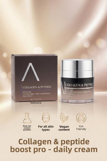 Brightening and Firming Moisturizing Daily Face Cream with Collagen Peptide Content – 50 ml