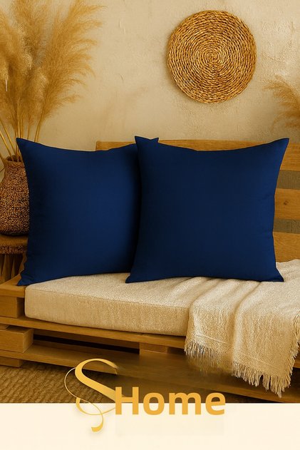 غطاء وسادة مزدوج بلون واحد