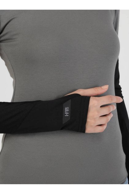 Premium Comfortable and Flexible Sports Athletic Airy Porous Hijab Oversleeve - St096 Black